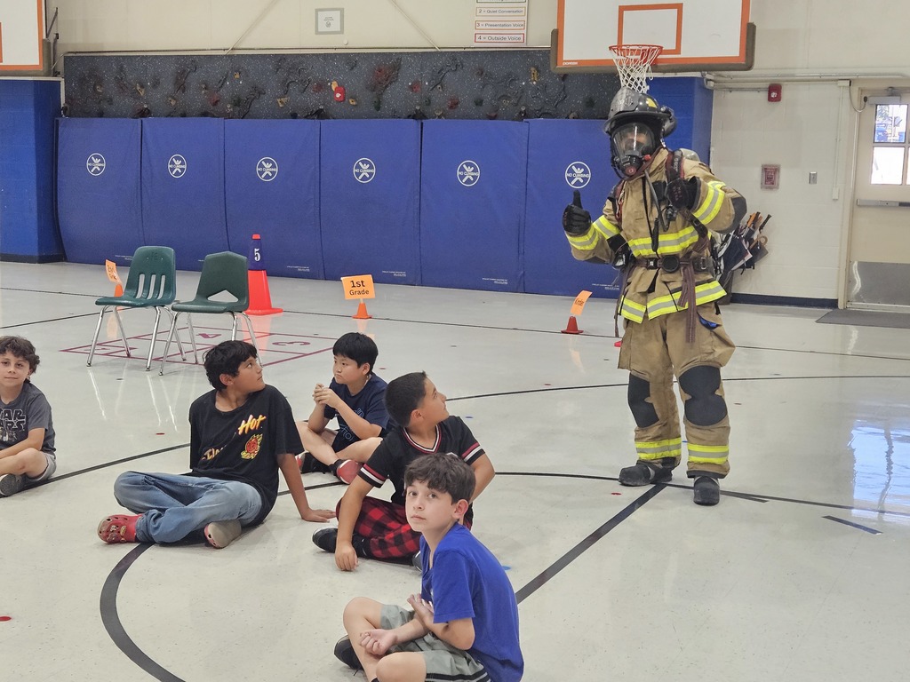 Students learning about fire safety and prevention today