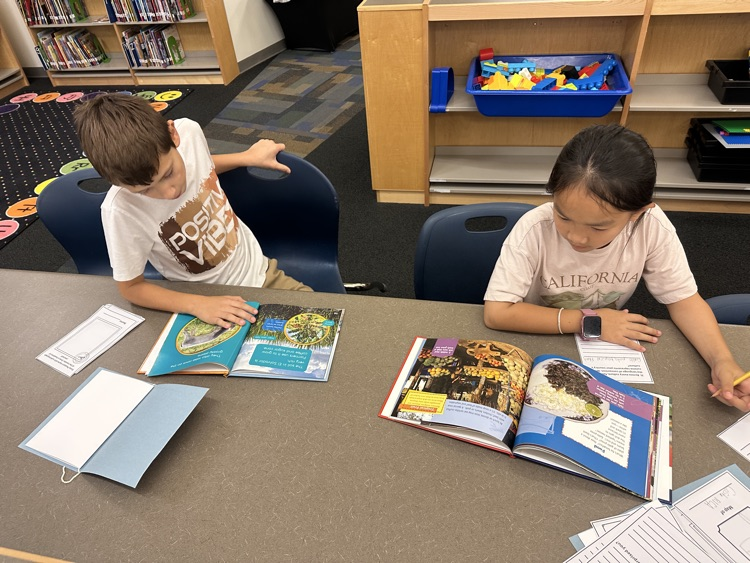 students researching