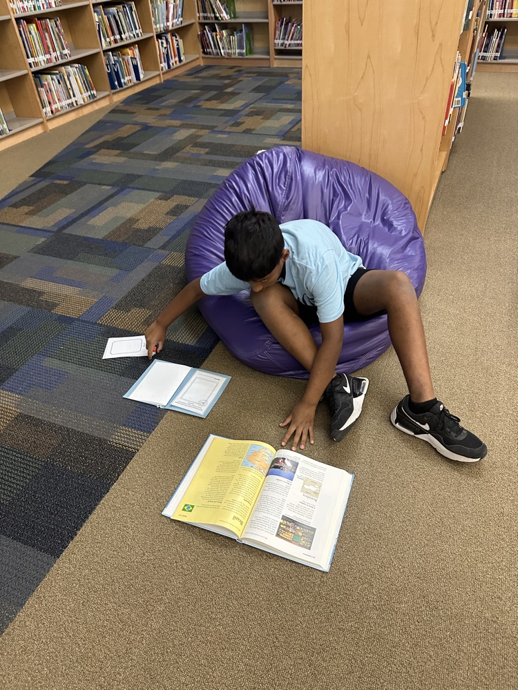 students researching