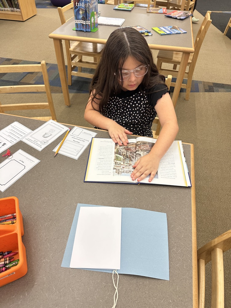 students researching