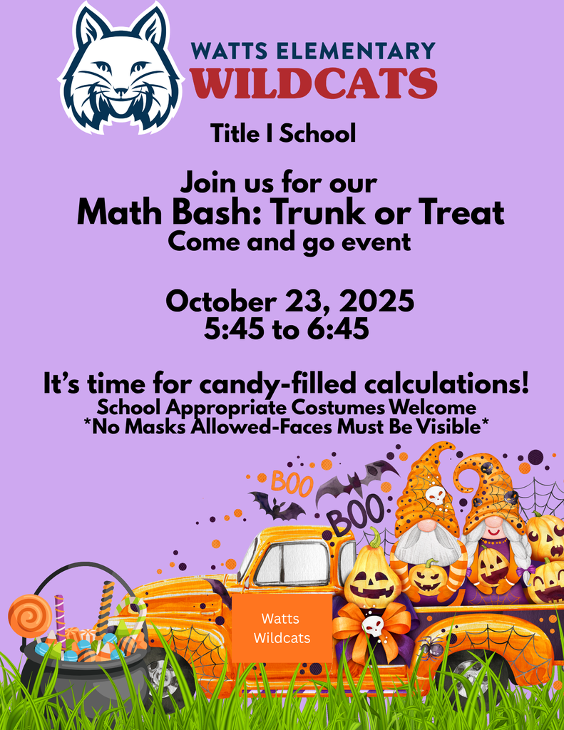 Math Bash Trunk or Treat Details