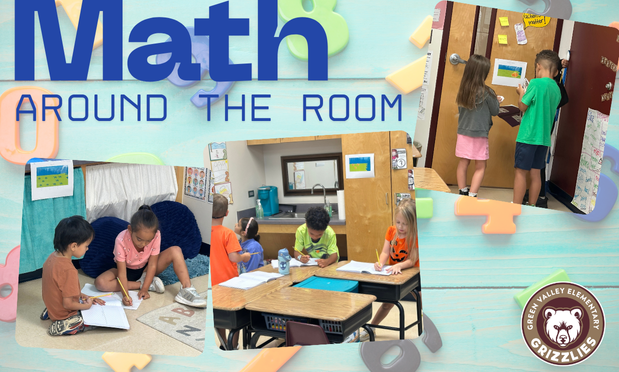 Math around the room in first grade