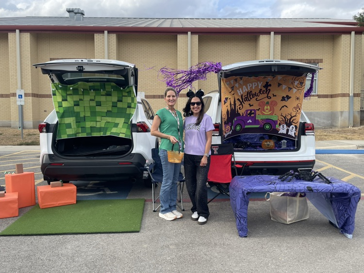 two cars decorated for trunk or treat
