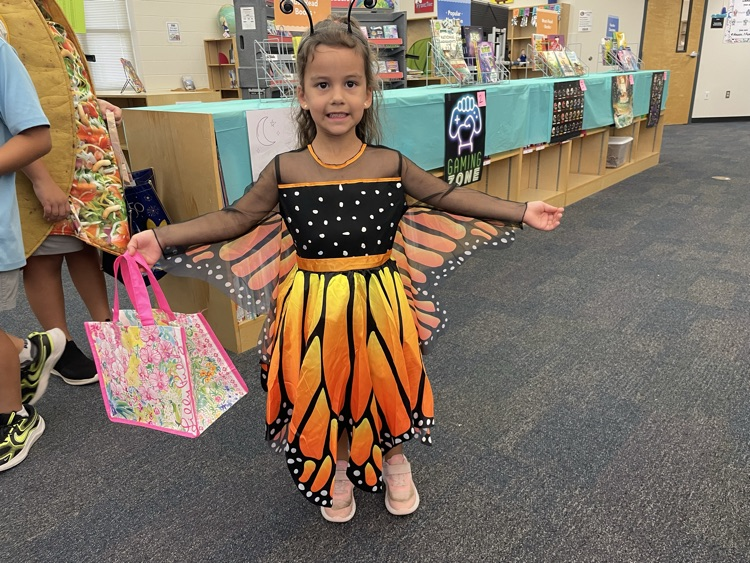 little girl in butterfly costume