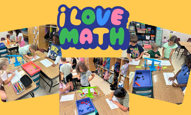 First grade math using pan balances