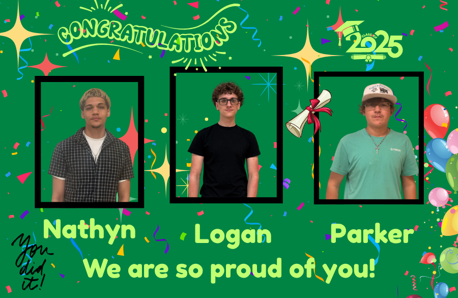 three students posing for picture