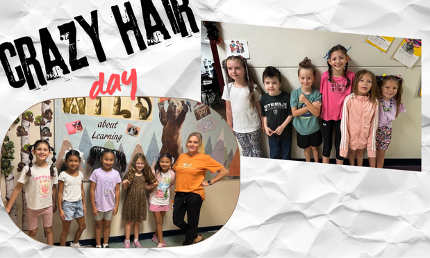 Crazy hair day during red ribbon week