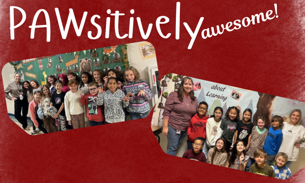 Students and staff wearing animal print for red ribbon week