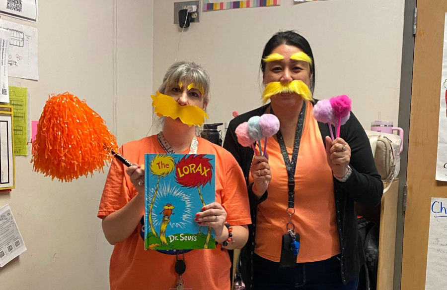 picture of Mrs. Hepburn and Mrs. Durham dressing alike