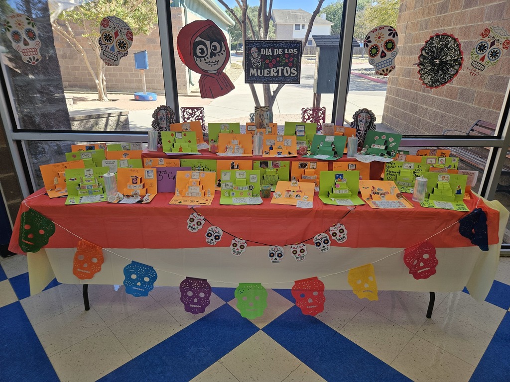 Bright and colorful ofrenda to celebrate the tradition of Dia de los Muertos