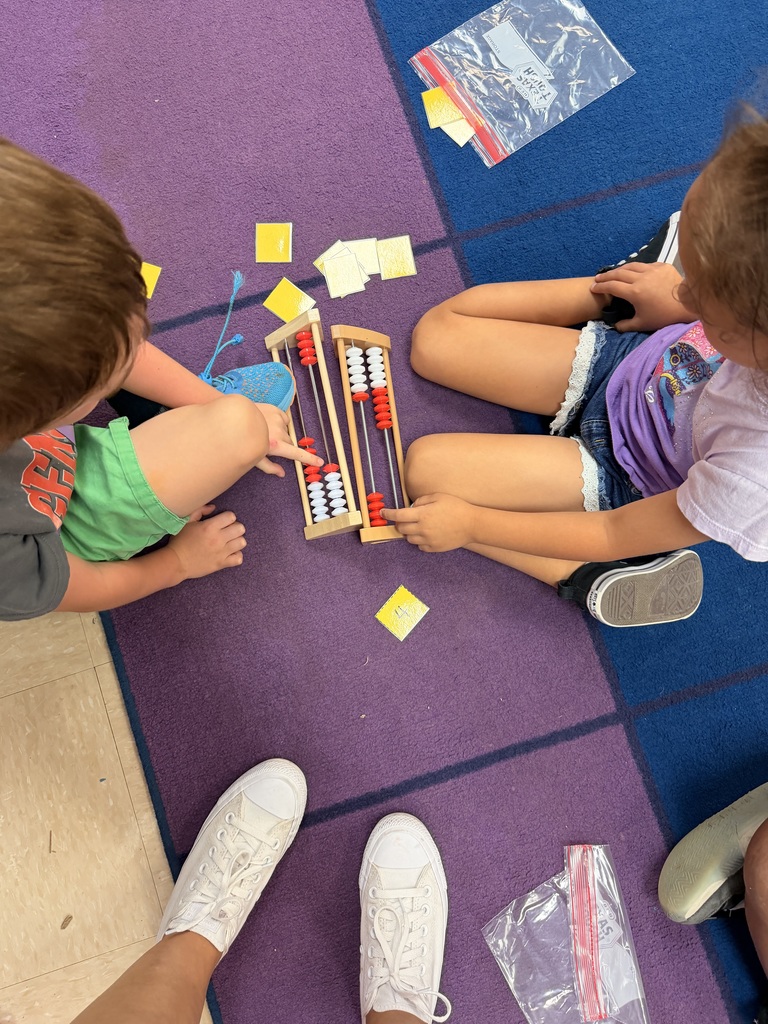 Kinder Flamingos making numbers