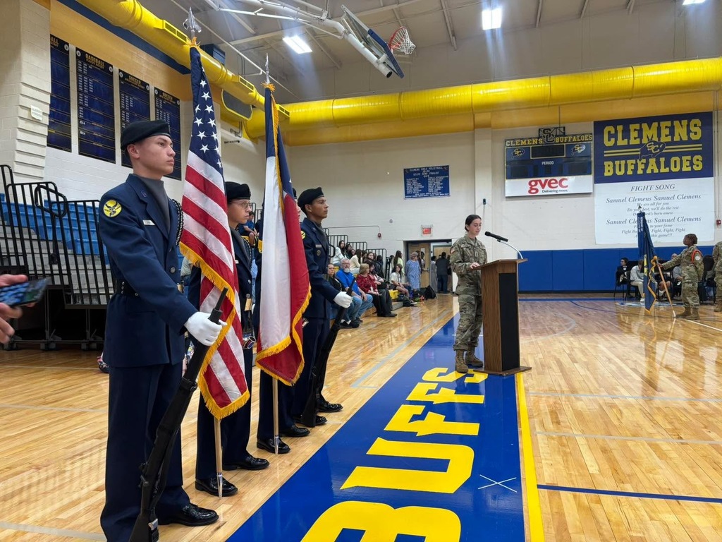 Clemens AF JROTC cadets during the Veterans Day observance