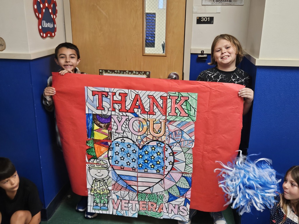 Patriotic artwork lined the hallways for our Veteran's Day parade
