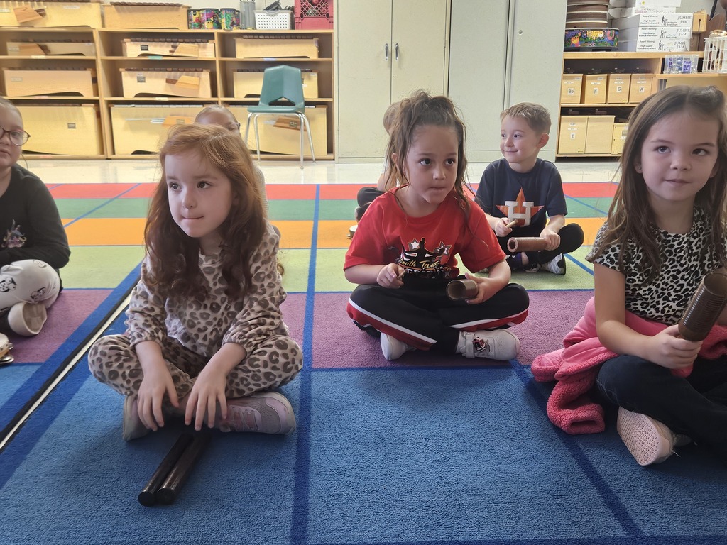 Kindergarten exploring the joy of music