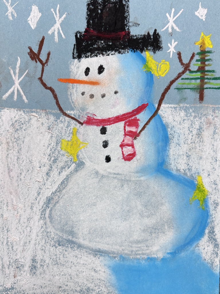 Building snowman with chalk