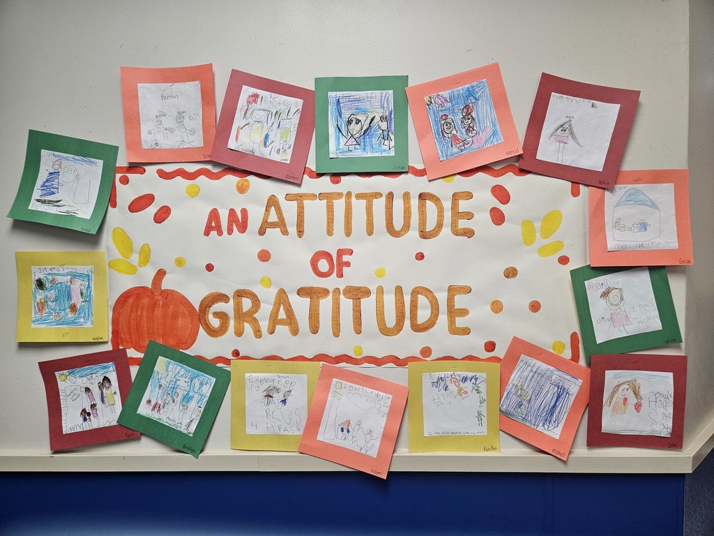 Kindergarten shows their gratitude in their artwork