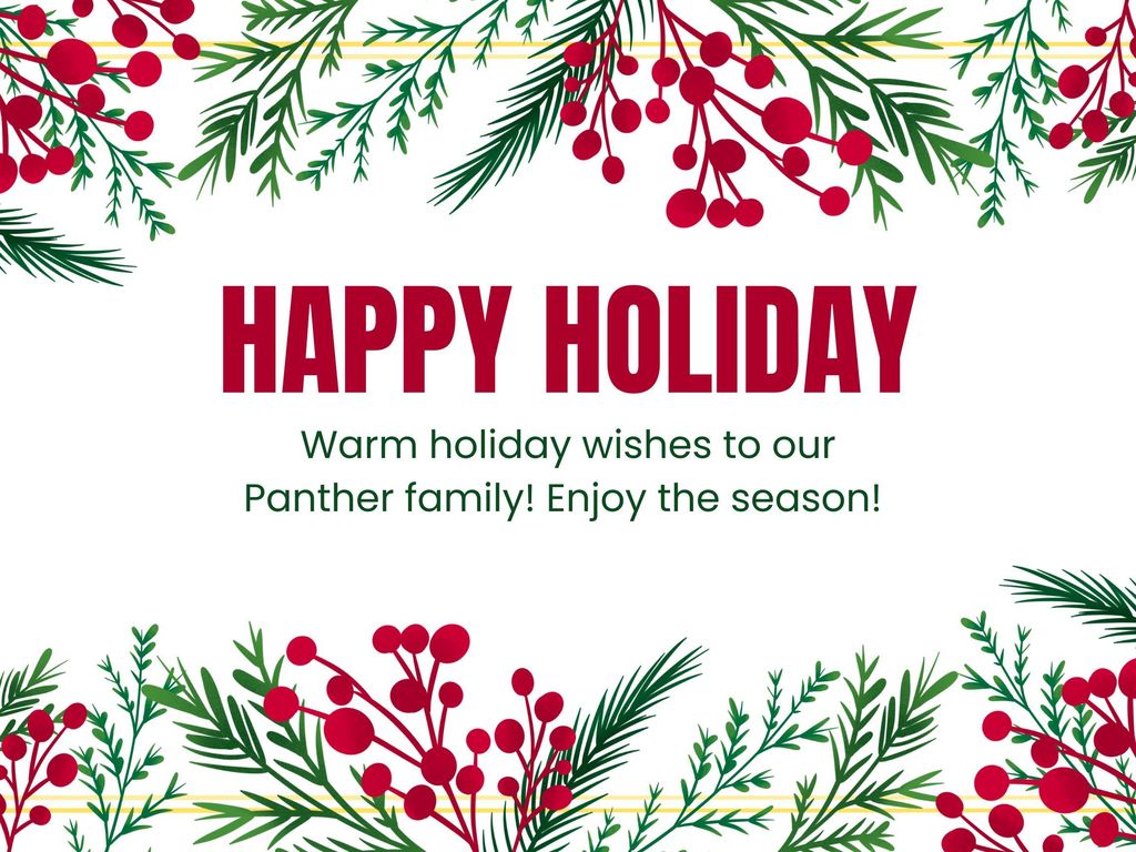 Red and Green Simple Happy Holiday Poster