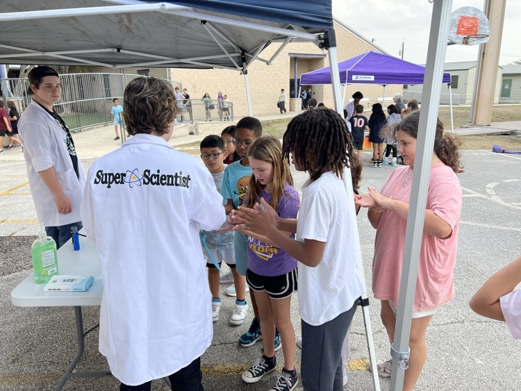 students learning about science