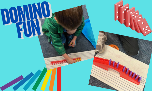 Kids playing with dominoes in their club