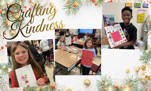 Student Council Members crafting kindness for the community
