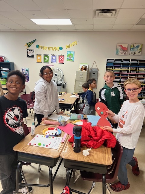 Student Council Members crafting kindness for the community