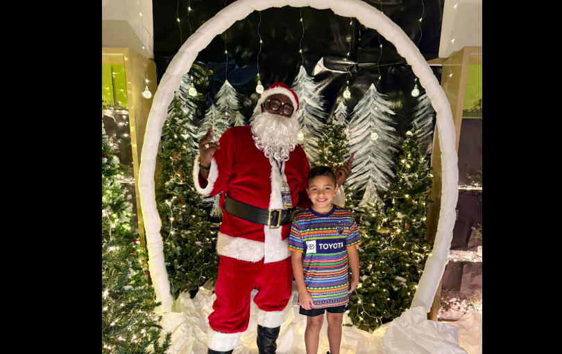 Santa and a wilder student