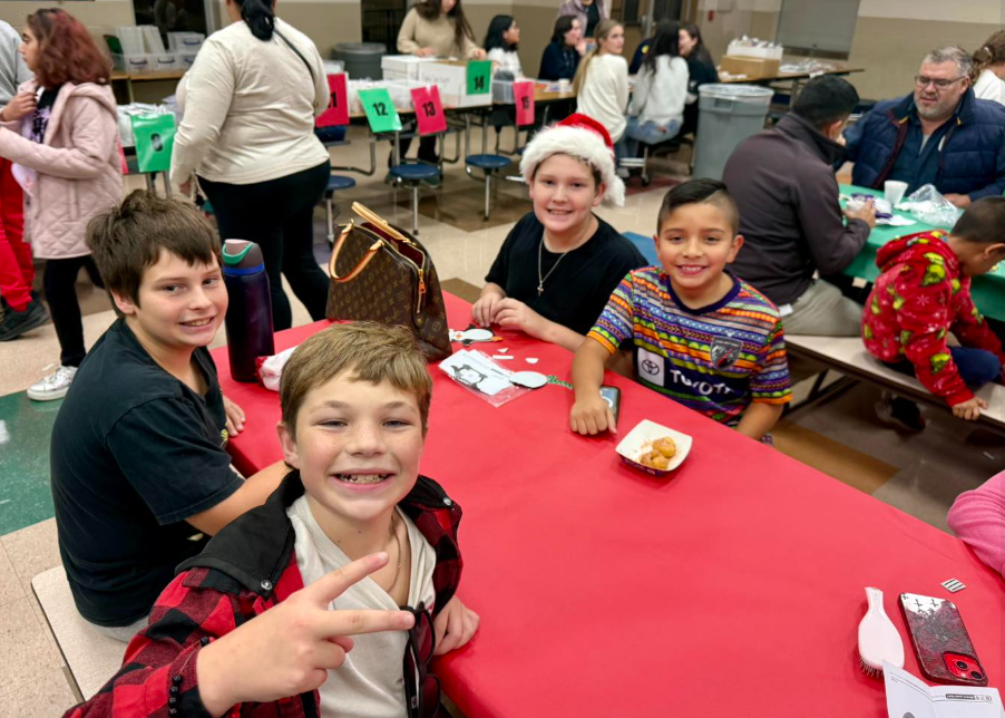 Wilder students enjoying craft night