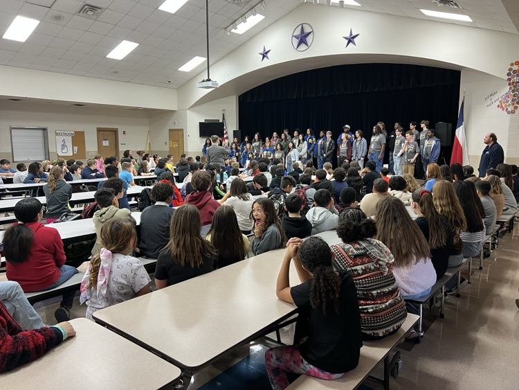 wilder students watch the choir students sing