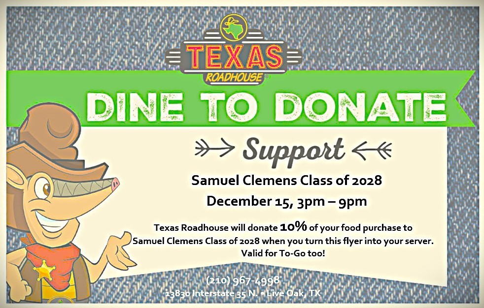 Texas Roadhouse Fundraiser Flyer - Christopher Johnson