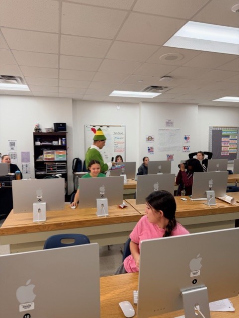 Buddy gives treats to the winning CT