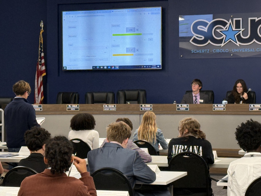 Model UN was held in the SCUC board room to mimic the General Assembly