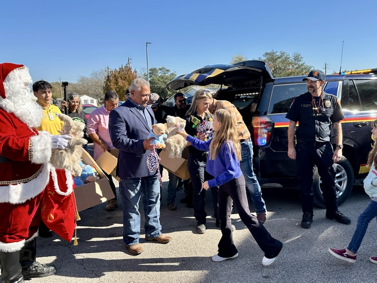 Surprise visit from our community helpers.  