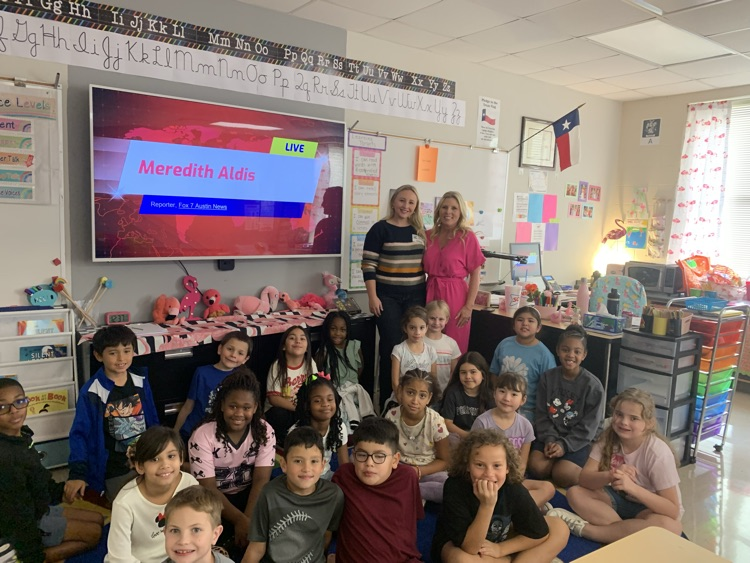 Meredith Aldis and students and teacher Ms. Aldis