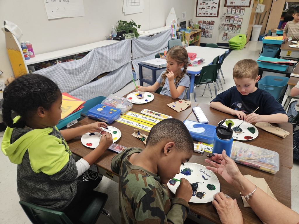 Kindergarten classes enjoyed rock painting