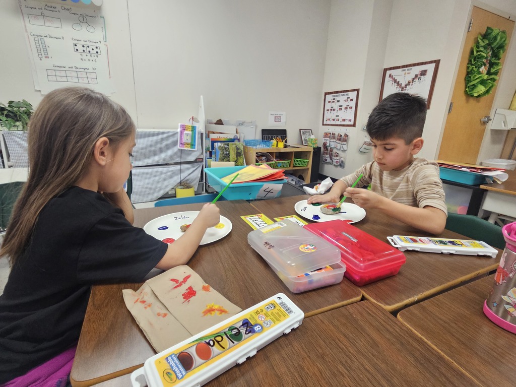Kindergarten classes enjoyed rock painting
