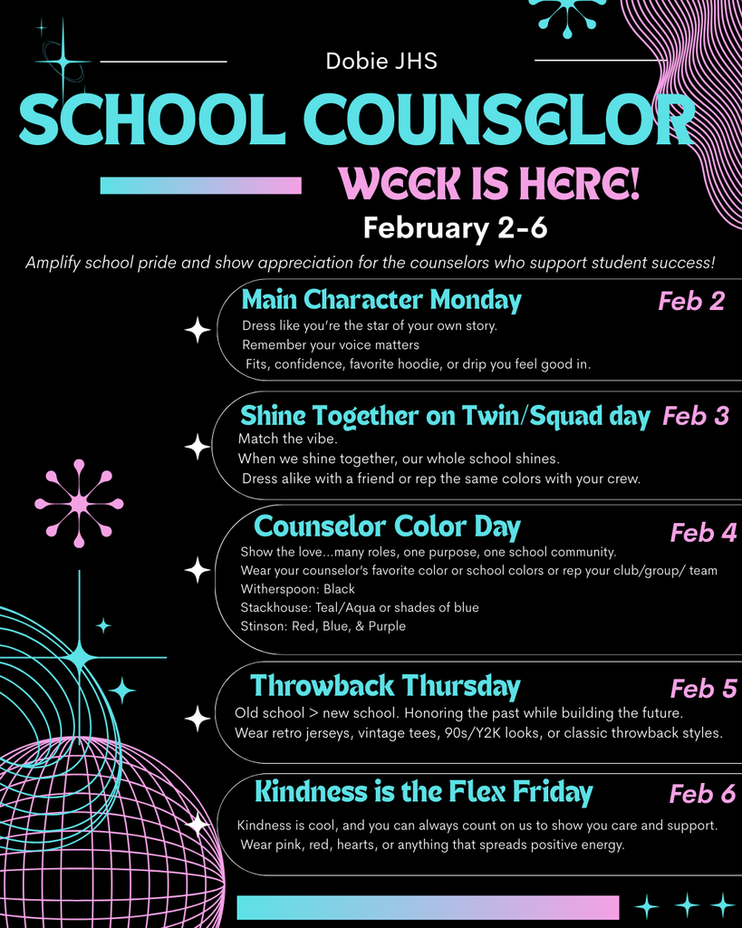 School Counselor Week dress up days