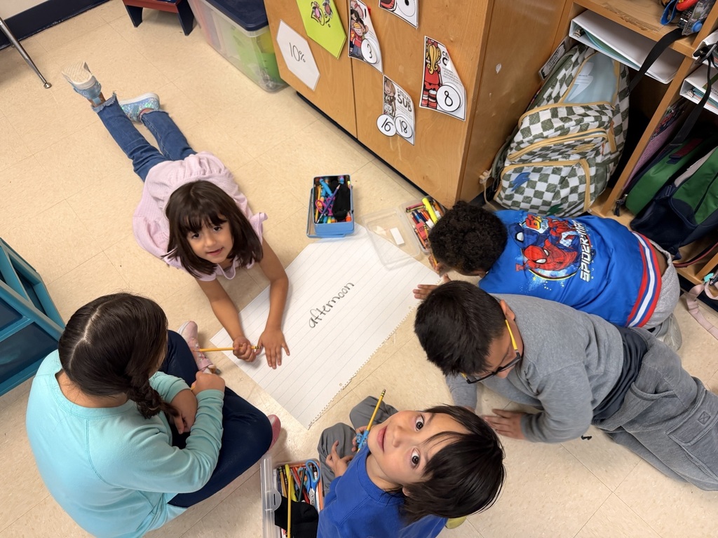 First graders exploring time.