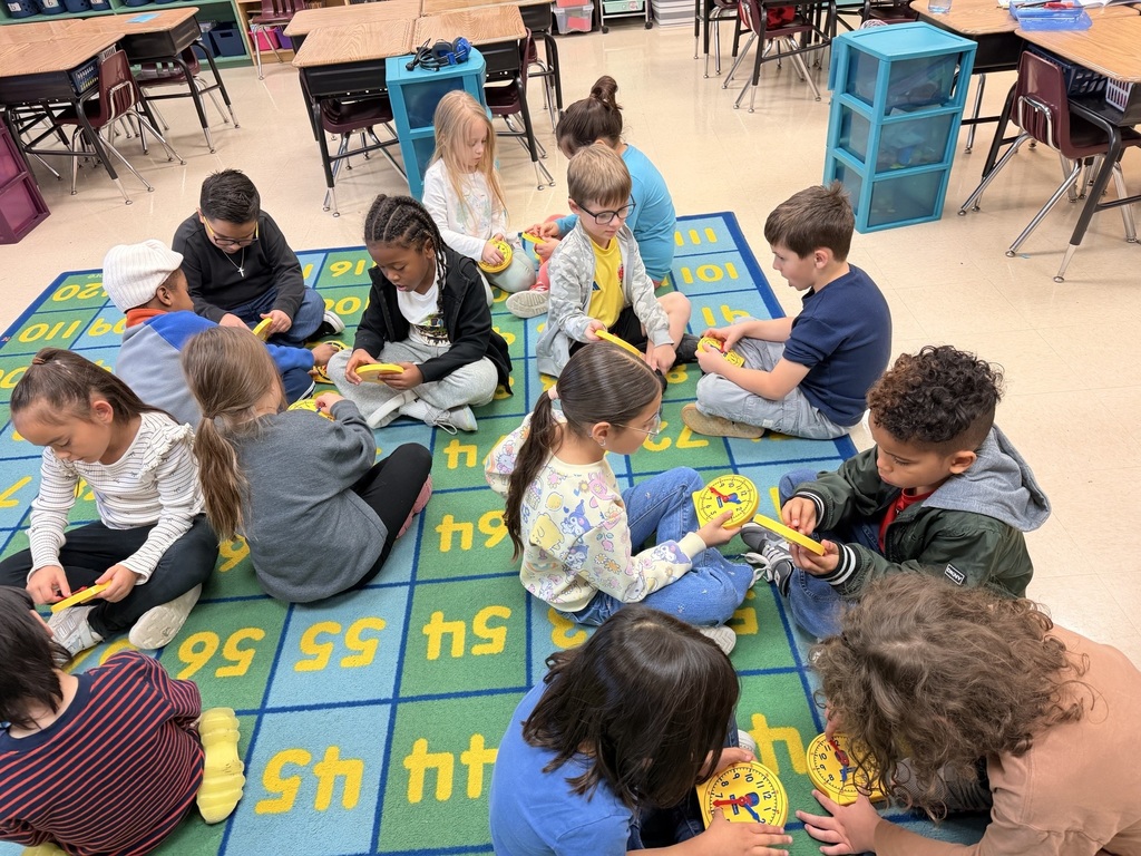 First graders exploring time.