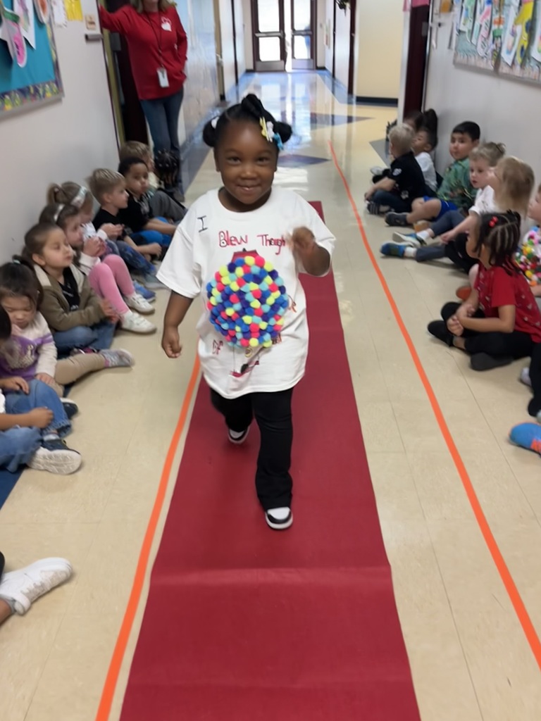 PreK students celebrating 100 days of school.
