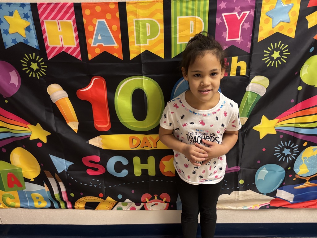 PreK students celebrating 100 days of school.