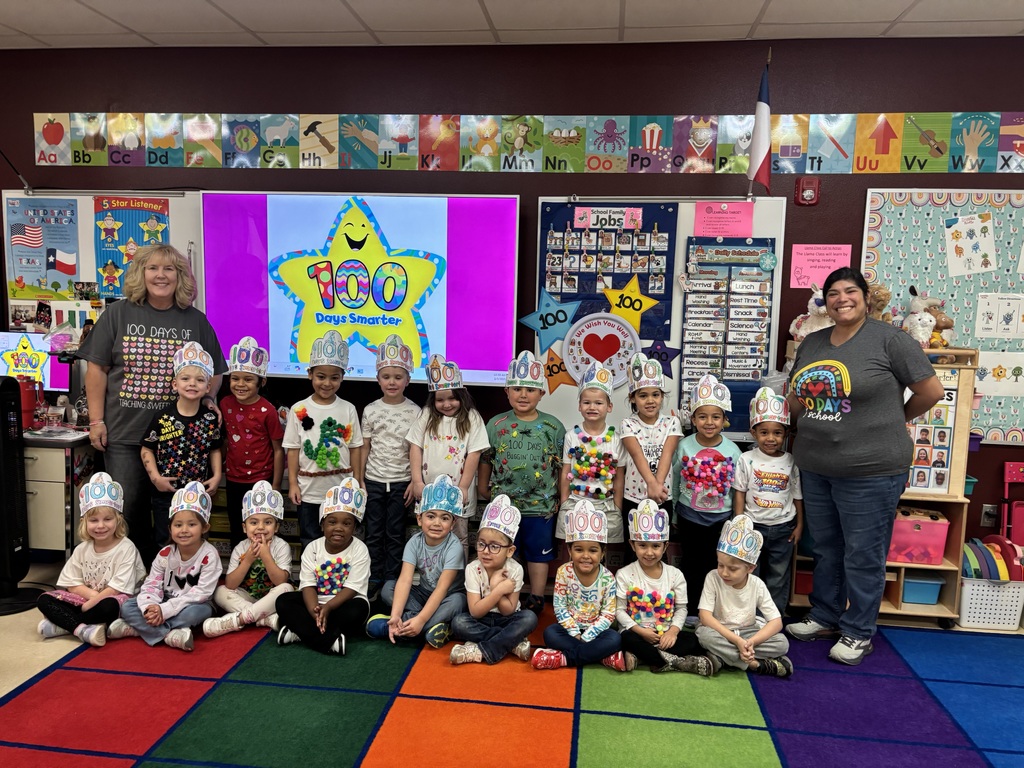 PreK students celebrating 100 days of school.