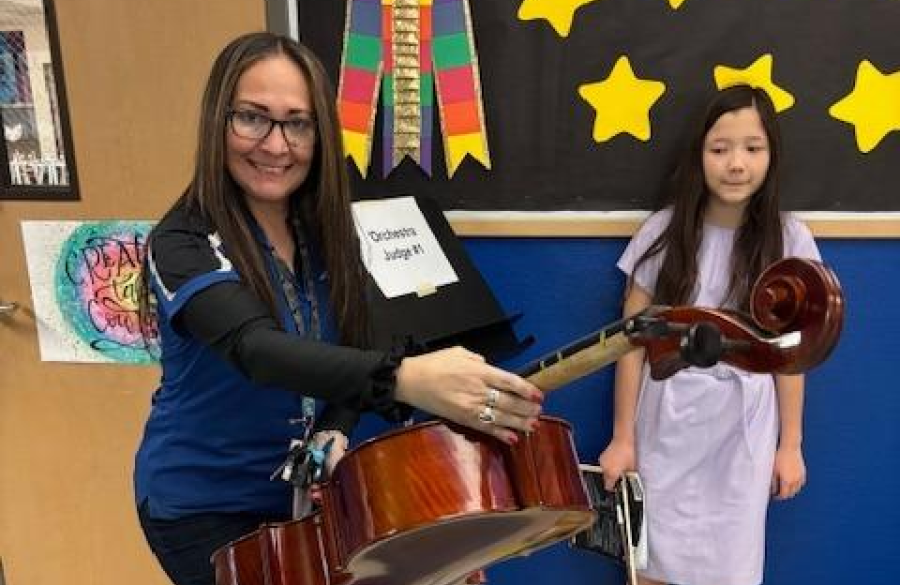 Students participating in Solo & Ensemble competition
