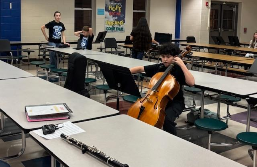 Students participating in Solo & Ensemble competition