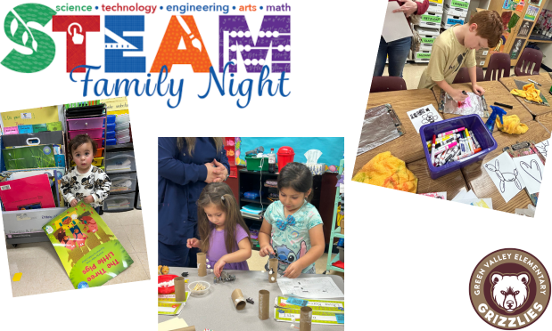 Families and students participating in STEAM Night