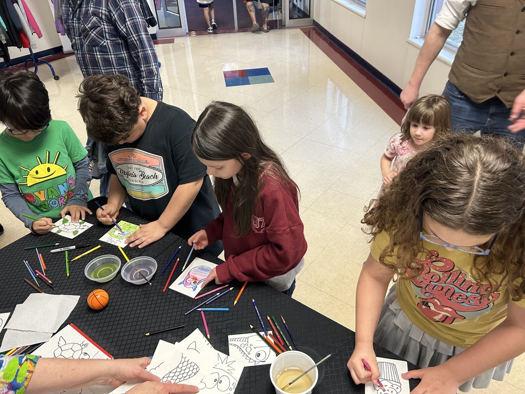 Families and students participating in STEAM Night