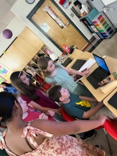 4th grade students presenting their work for black history month