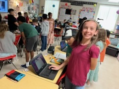 4th grade students presenting their work for black history month