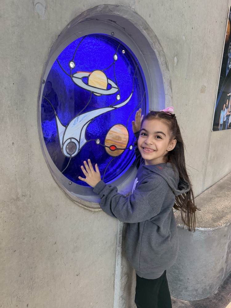 students at the planetarium