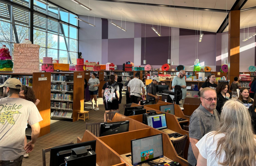 picture of students and staff at Big Art Day event