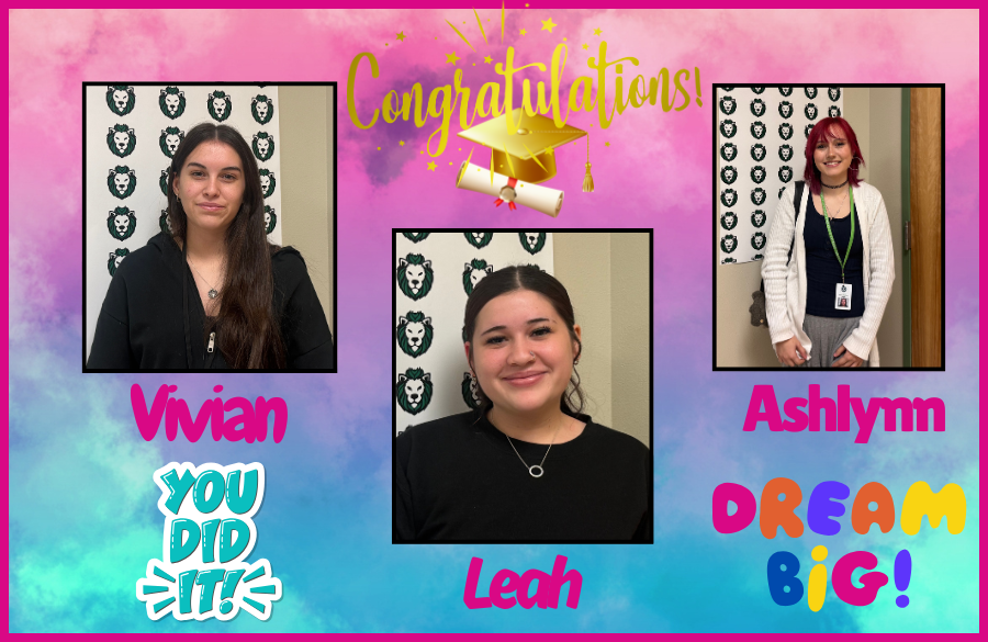 Three female students posing for picture